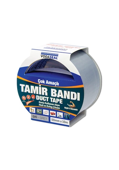 Çok Amaçlı Tamir Bandı, 50mmx10mt, Gri