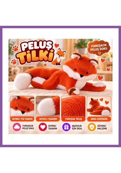 Bezos 7883 Peluş Tilki Bzoshb Çok Renkli