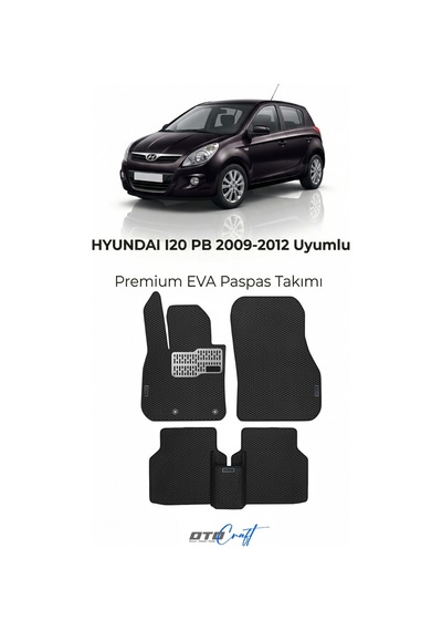 OtoCraft Hyundai I20 Pb 2009-2012 Araca Özel 3d Havuzlu Eva Paspas Tam Set 5 Parça