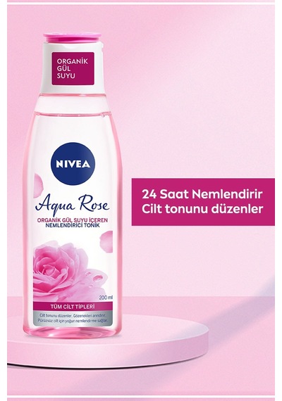 Aqua Rose Organik Gül Suyu İçeren Nemlendirici Tonik 200 Ml,nemlendirici,eşit Cilt Tonu