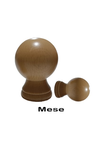 Perdemix Ahşap Rustik Top Başlık 2 Adet Meşe