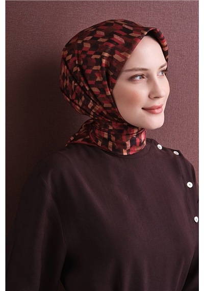 Armine Saf İpek Twill Eşarp 9623d 81 Bronz Hardal
