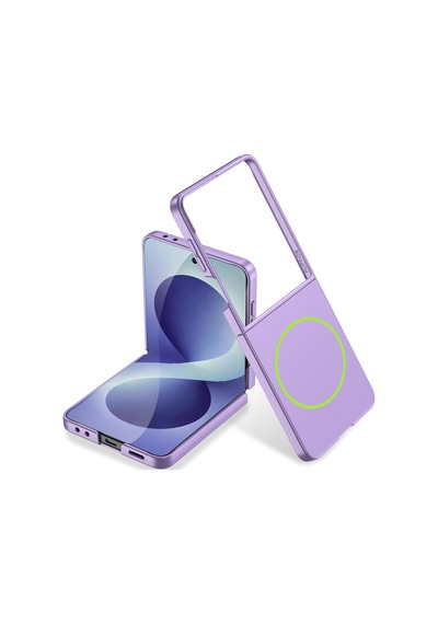 Galaxy Uyumlu Z Flip 8 Kılıf Wireless Şarj Özellikli Pazarplus Kıpta M-safe Kılıf Yeşil