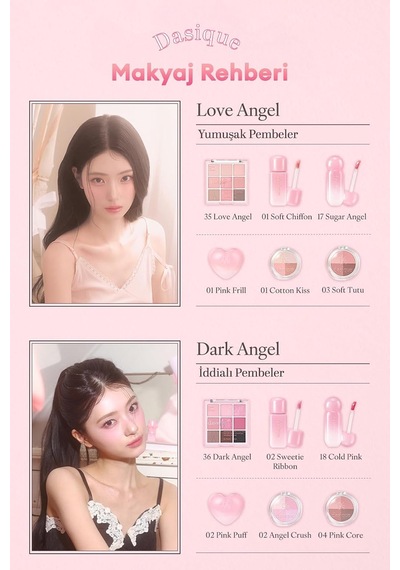 Işıltılı, Yumuşak Yapılı, Dökülme Yapmayan 4lü Far Paleti Multi Quad Shadow 02 Angel Crush Diğer