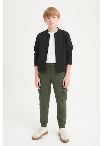 Ahengim Erkek Çocuk Basic Kargo Cepli Jogger Paça Okul Eşofman Altı Ak2322-1 Haki