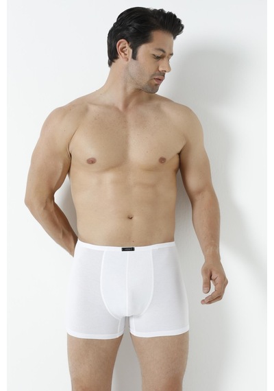 Arma Yıldız Erkek Bambu Boxer Beyaz İnce Bel Lastikli 5'li Paket-beyaz