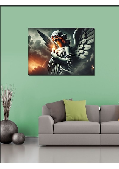 Kanvas Tablo Kanatlı Melek Silüeti 100cmx140cm