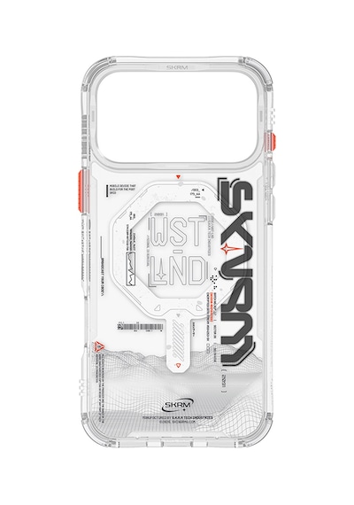 Apple Uyumlu iPhone 17 Pro Max Kılıf M-safe Yazı Desenli Airbag Tasarımlı Skinarma Sonix Kapak Şeffaf Şeffaf