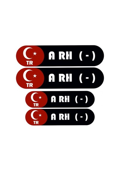 Kan Grubu Etiketi 4 Parça A Rh -