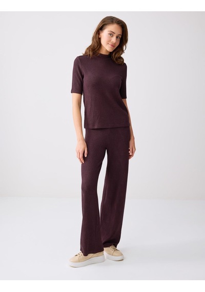 Jimmy Key Kahverengi Normal Bel Bol Paça Beli Lastikli Örme Pantolon 6sw185439800