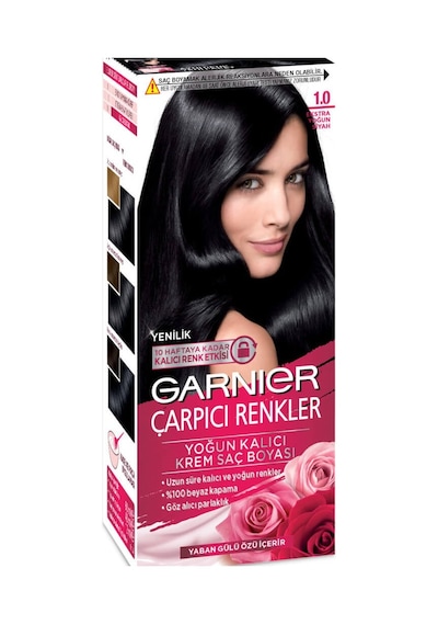 Garnier Saç Boyası Çarpıcı Renkler 1 - 0 Ekstra Yoğun Siyah