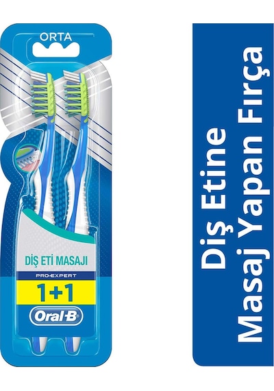 Oral-B Diş Eti Masajı Yapan Diş Fırçası Pro-Expert 40 Orta 1+1 Yeşil