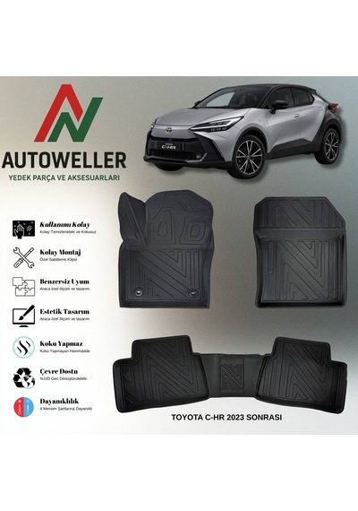 Toyota C-hr 2023 Sonrası Uyumlu Havuzlu Oto Paspas