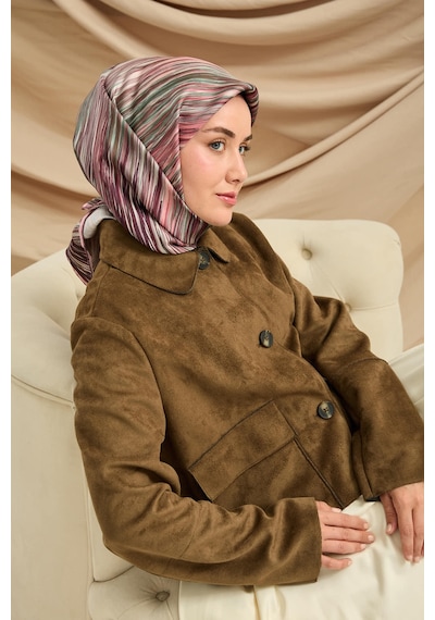 Silk Home Twill İpek Eşarp 11484-45 Pudra, Yeşil, Mürdüm, Pembe, Asker Yeşili