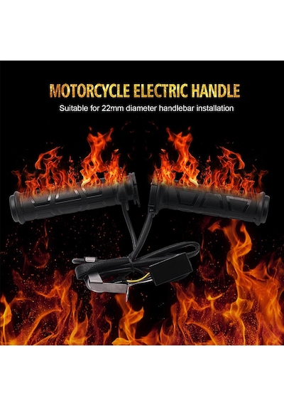 Hsgl Motosiklet Isıtmalı 2 Kademeli Elcik 22mm Ayarlanabilir Sıcaklık, Uyumlu Isıtıcı El Kolu Çift 53748