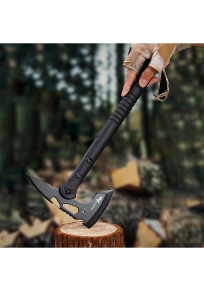 Valkyrie Çok Amaçlı Kamp Baltası Outdoor Survival Balta Çok Fonksiyonlu Çelik Başlık Odun Kesme, Avcılık, Kamp