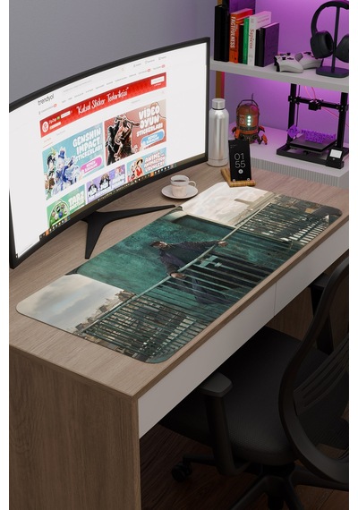 Lupin V1 90x40 Xxl Gaming Kauçuk Kaymaz Taban Mouse Pad Fare Altlığı