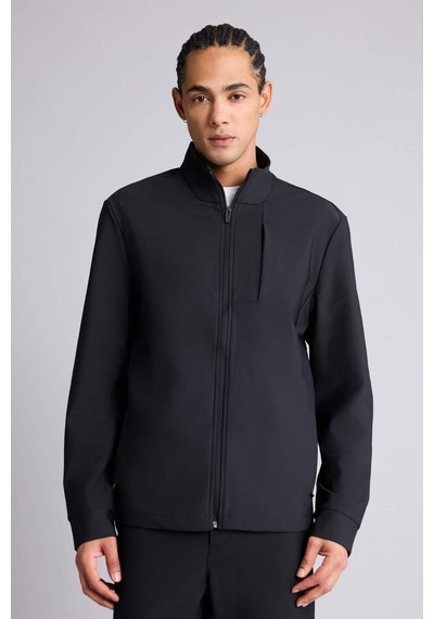 Defacto Defactofit Standart Fit Dik Yaka Fermuarlı Sweatshirt F7635ax25aubk81 Siyah