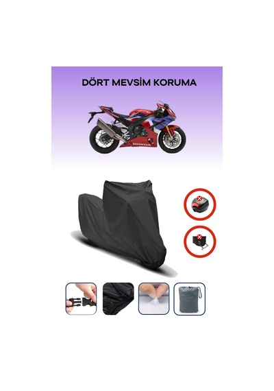 Honda Cbr 1000 Rr-r Fireblade Sp Uyumlu Siyah Motorsiklet Branda, Motor Örtüsü