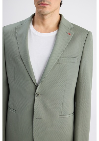 Twn Slim Fit Haki Armürlü Kumaş Ceket 6ec04bb01474m Çok Renkli