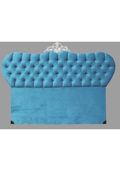 Başlık Alc Avangartmodel 90cm Baby Face Kumaş Modern Kapitone Mavi Renk El Yapımı