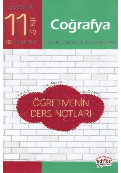 Editör 11.Sınıf Coğrafya Öğretmenin Ders Notları -  Editör