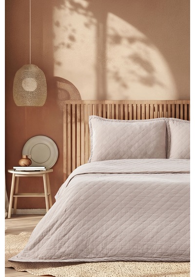 Boho Chic Spring Milas Yatak Örtüsü Çift Bej Diğer