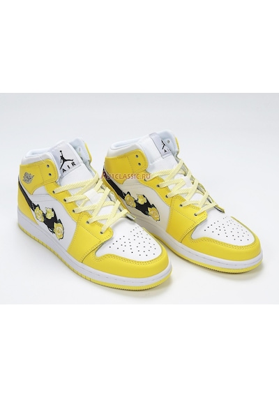 Nike Jordan 1 Mid Dynamic Yellow Floral (Gs) Av5174-700-38