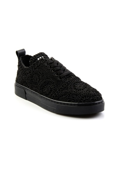Bambi Siyah Hakiki Deri Kadın Sneaker K01331999916 Siyah