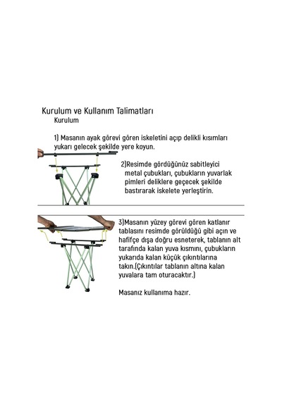 Table Ones-l Ultra Hafif Alüminyum Katlanır Kamp Piknik Masası Büyük Boy Genel