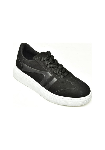 Fox Shoes U274431102 Siyah Süet Kadın Spor Ayakkabı Sneakers Siyah-süet Çok Renkli
