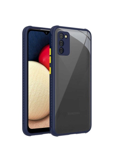 Samsung Uyumlu Galaxy A02s Kılıf Zore Kaff Kapak Lacivert