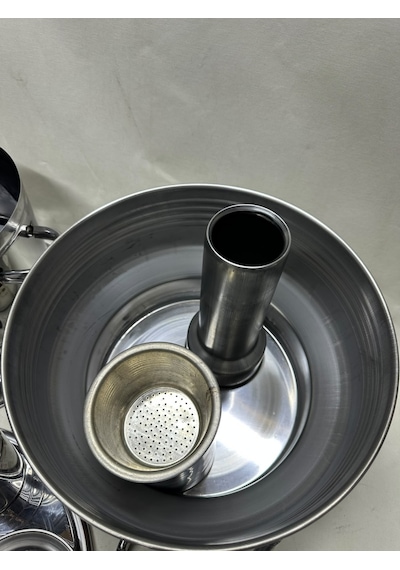 12 Litre Çift Musluklu Semaver + 2 Adet Büyük Demlik Hediyeli Krom