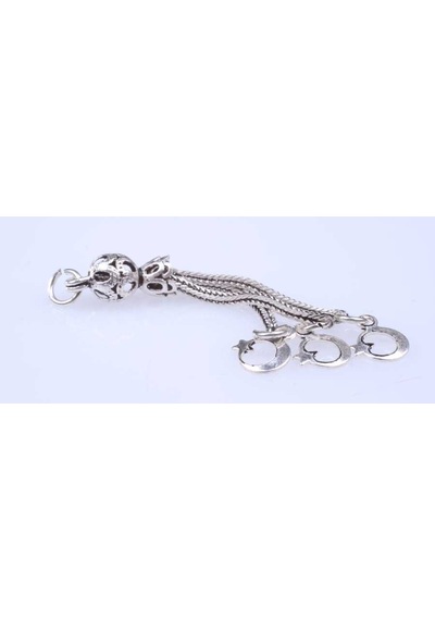 925 Ayar Gümüş 3\'lü Ayyıldız Püskül