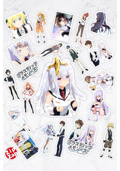Plastic Memories Anime Sticker Paketi 20 Adet Çok Renkli