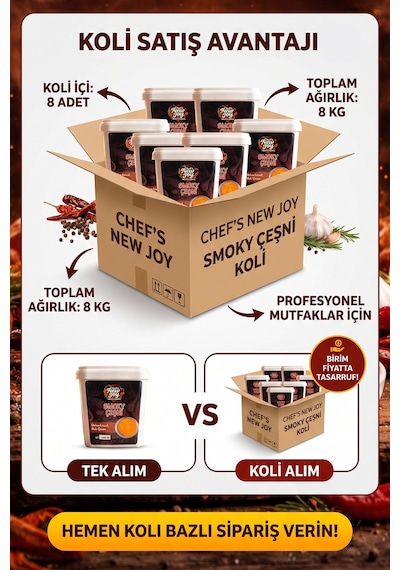 Smoky Çeşni 1000 G X 8 Adet - 1 Koli Koli Bazlı Avantaj Paketi