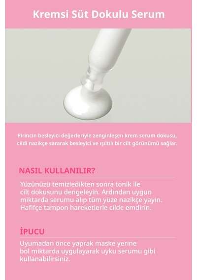 Pirinç Proteini İçeren Cilde Parlaklık Kazandıran Nemlendirici Serum Mıdha Rice Protein Milky Serum