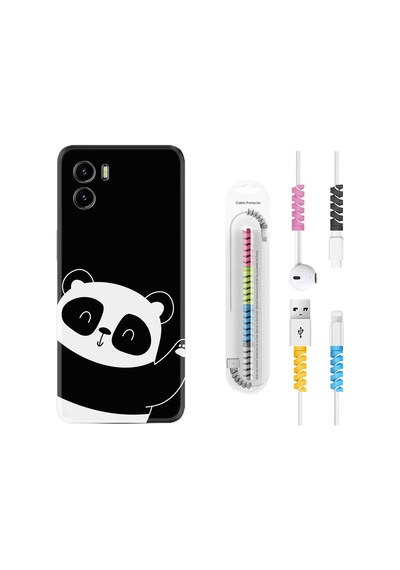 Vivo Y15S Kılıf Kablo Koruyuculu Bay Bay Panda 1784