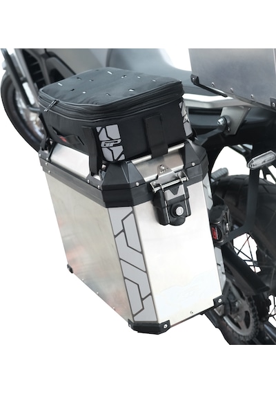 Gp Kompozit Kmsc04 Universal Motosiklet Yan Çanta Üstü Kumaş Çanta Siyah