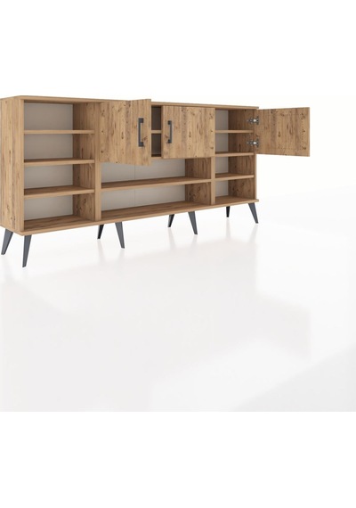 Arges Konsol 9 Raflı 3 Kapaklı 176x30x83 Çam-çam/çam Çam/çam Arges Konsol 9 Raflı 3 Kapaklı 176x30x83 Çam-çam/çam Çam/çam