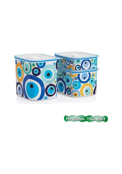 Tupperware Su Nazar Set 3'Lü Saklama Kabı Hsgl N1143489 Çok Renkli