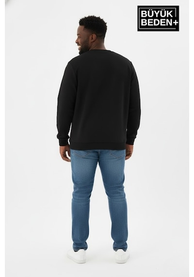 Süperlife Erkek Büyük Beden New York Baskılı Bisilet Yaka İnce Sweatshirt Spr26bsw956-5 Siyah Süperlife Erkek Büyük Beden New York Baskılı Bisilet Yaka İnce Sweatshirt Spr26bsw956-5 Siyah