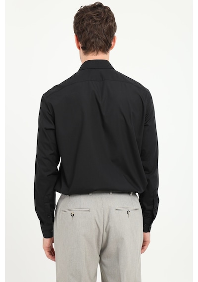 Dufy Siyah Klasik Yaka Regular Fit Erkek Gömlek-26234 SİYAH