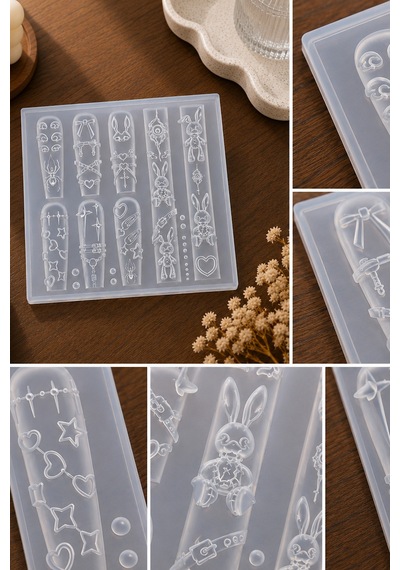 Nail Art Silikon Kalıp 3d Nail Art Desen Kalıbı, Tırnak Süsleme Desen Charm Tırnak Çarm 55