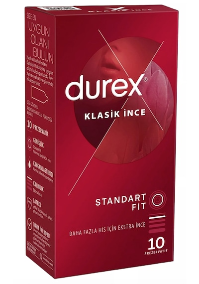 Durex Prezervatif Klasik İnce 10lu
