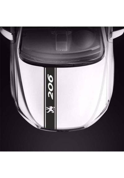 Peugeot 206 İçin Uyumlu Aksesuar Oto Kaput Şerit Sticker