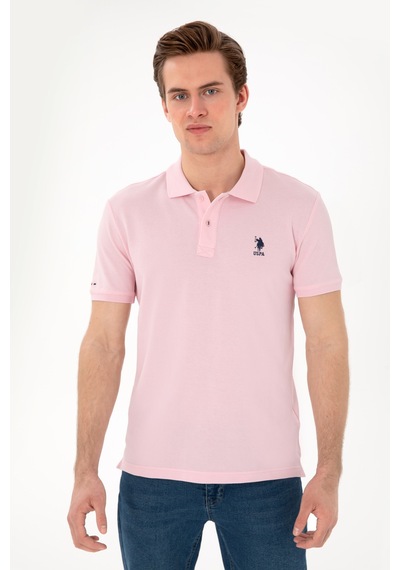 U.S. Polo Assn. Erkek Slim Fit Polo Yaka Açık Pembe Basic Tişört 50298041-VR078 U.S. Polo Assn. Erkek Slim Fit Polo Yaka Açık Pembe Basic Tişört 50298041-VR078