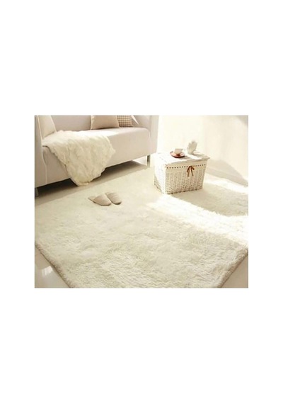 Sarar Dream House Peluş Halı Yumuşak Krem Yolluk