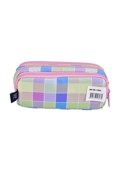 Gap Kalem Çantası Oval Üç Bölme Pembe 12803 Çok Renkli