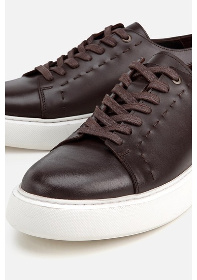Yaya Erkek Kahverengi Bağcıklı Kalın Tabanlı Günlük Sneaker